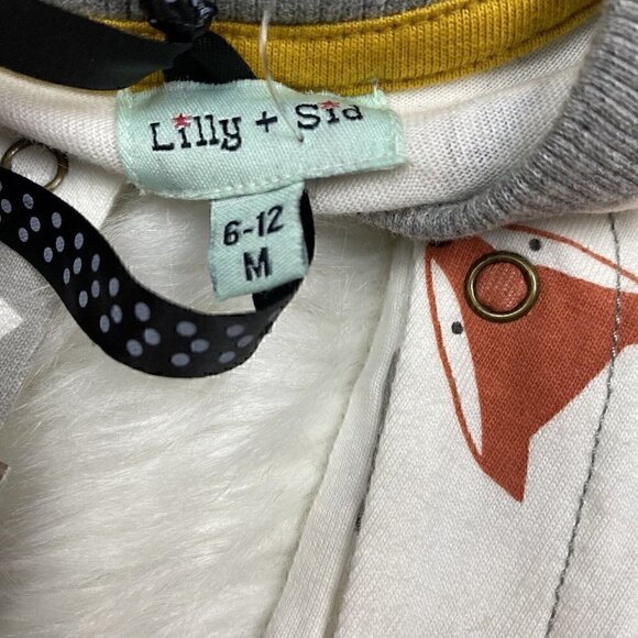 NEW Lilly + Sid Boy's Size 6-12 Months Romper Animal Fox Rabbit Heads - Picture 3 of 12